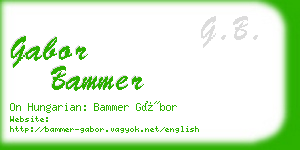 gabor bammer business card